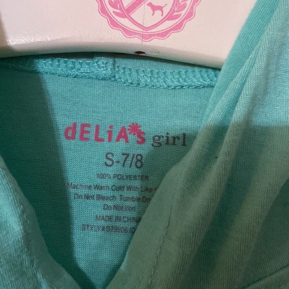 •DELIA*S GIRLS• puppy face and hood blouse tank top in size Small(7-8) - Picture 3 of 6